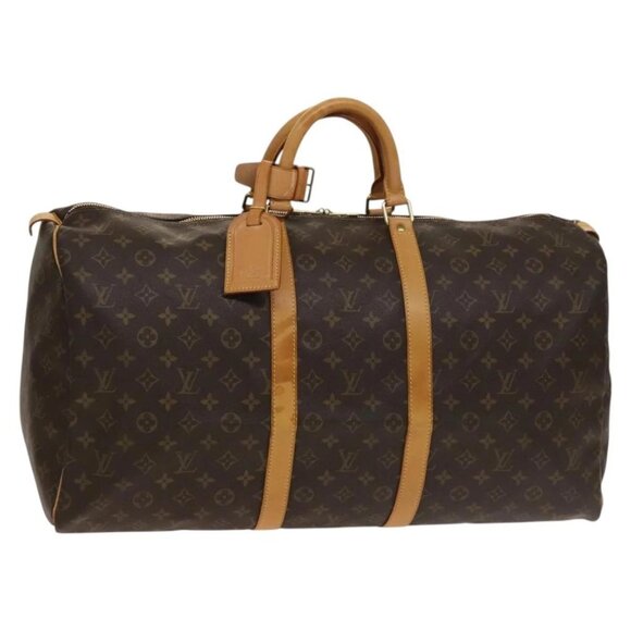 LOUIS VUITTON Monogram Keepall 55 Boston Bag M41424 LV Auth 136943 - Picture 1 of 16